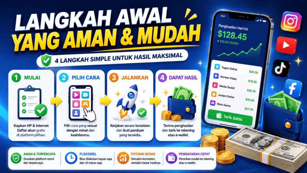 Berbagai cara sah dan mudah mendapatkan penghasilan lewat gawai seluler