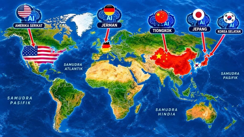 5 Negara Maju dengan Penggunaan AI Tertinggi di Dunia 2026
