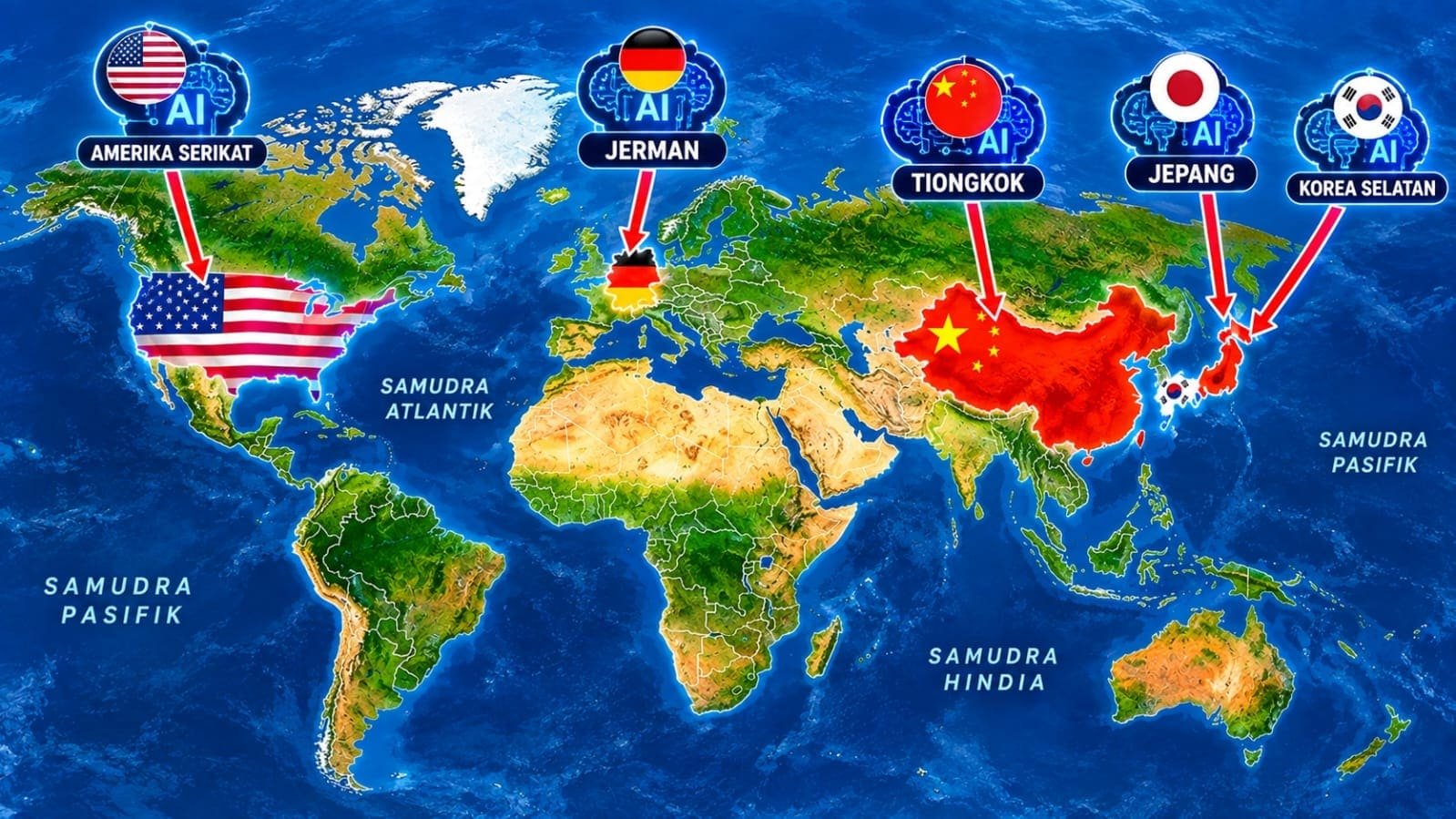 5 Negara Maju dengan Penggunaan AI Tertinggi di Dunia 2026