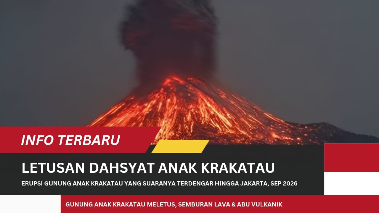 Gunung Anak Krakatau Meletus, Semburan Lava dan Abu Vulkanik